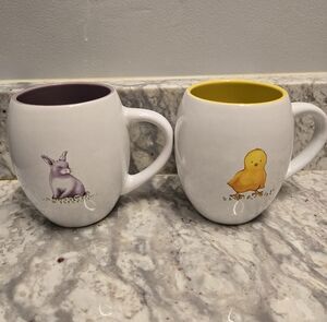 2016 Studio 33 Asa Johansson Easter Spring Mugs Baby Chick And Bunny